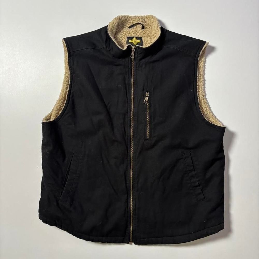 Black TradesMax Sherpa Lined Work Vest - XL